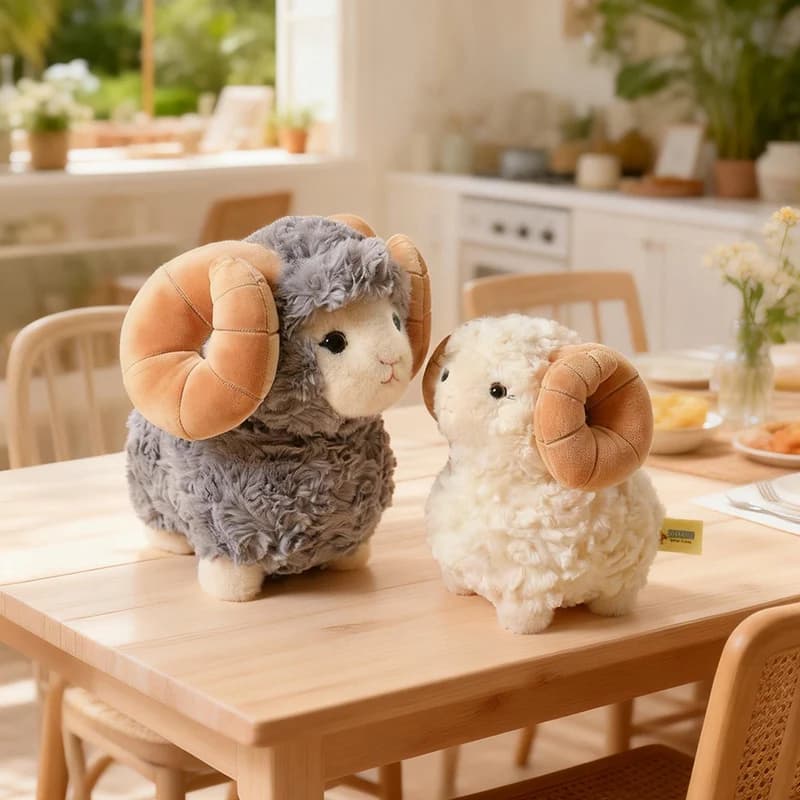 Nuova Bambola di Pecora Soffice e Realistica, Giocattolo di Peluche Kawaii, Cartone Animato, Regalo Divertente per Bambini