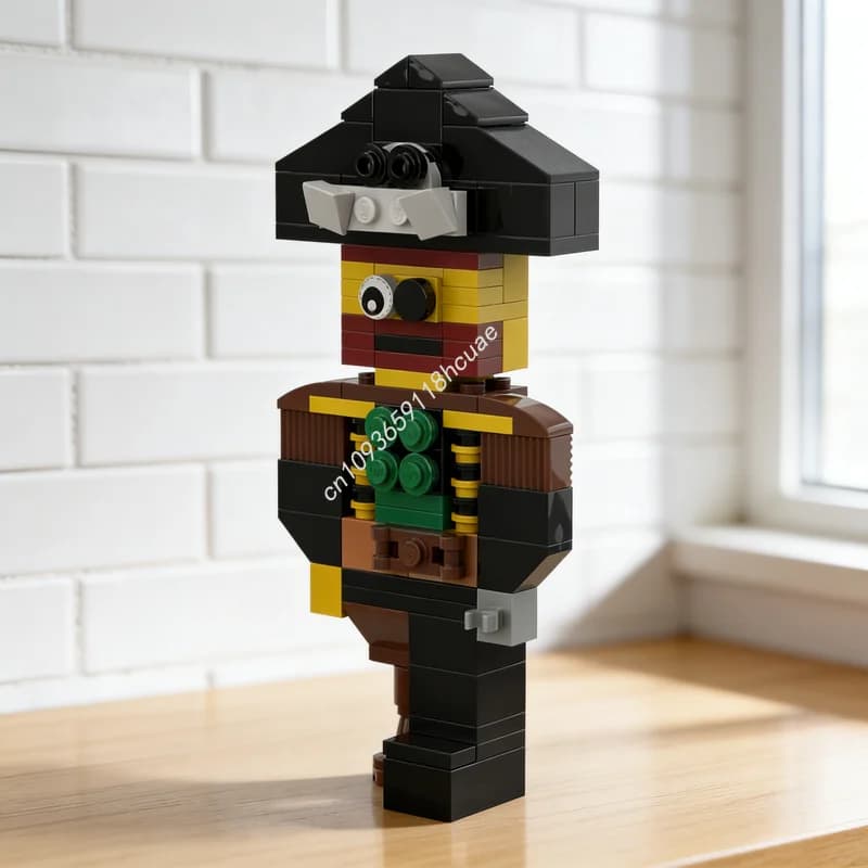 103 Pezzi MOC Modello di Pirati Capitan Barba Rossa, Blocchi da Costruzione, Idea Regalo di Natale, Giocattolo Creativo Educativo
