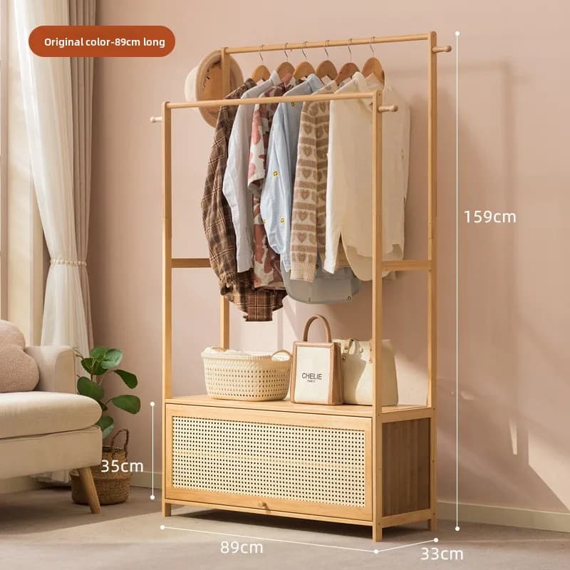 Stable Coat rack Multifunctional hanger Floor-to-ceiling bedroom Household room Indoor double pole drying clothes Simple hanger