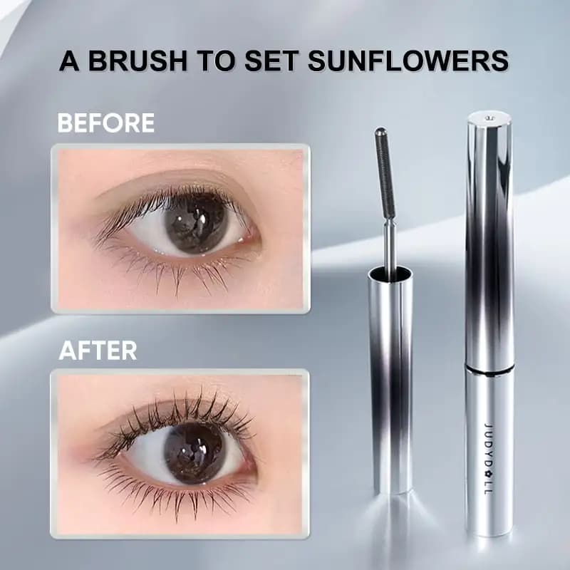 Judydoll Mascara for 3D curling eyelashes, black and brown, curling and elongation, long-lasting formula, waterproof, smear proof