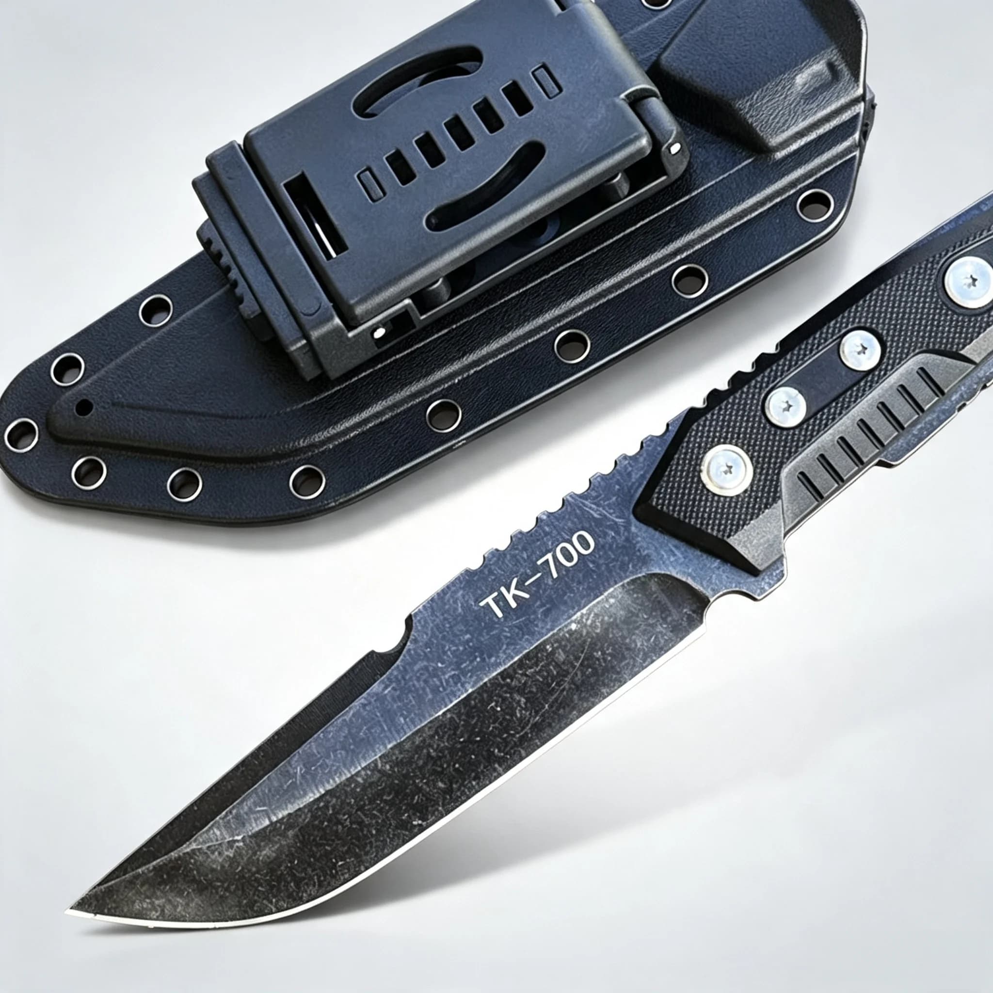 Outdoor & Household Food Prep Knife Durable Handle with Wear-resistant Protective Sheath Camping Kitchen Meat Fruit Cutting Tool