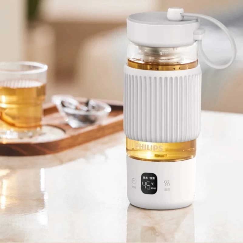 PHILIPS Smart Constant Temperature Electric Water Bottle Hall Sensor Safety Design Portable Travel Heating Kettle
