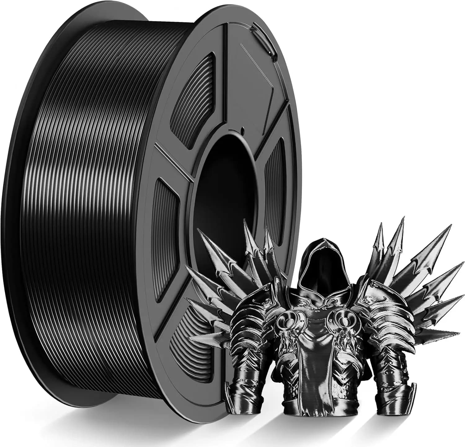 Silk Filament 1,75 mm, 3D printer filament with precise winding, dimensional accuracy +/- 0.02 mm, black silk 250 g