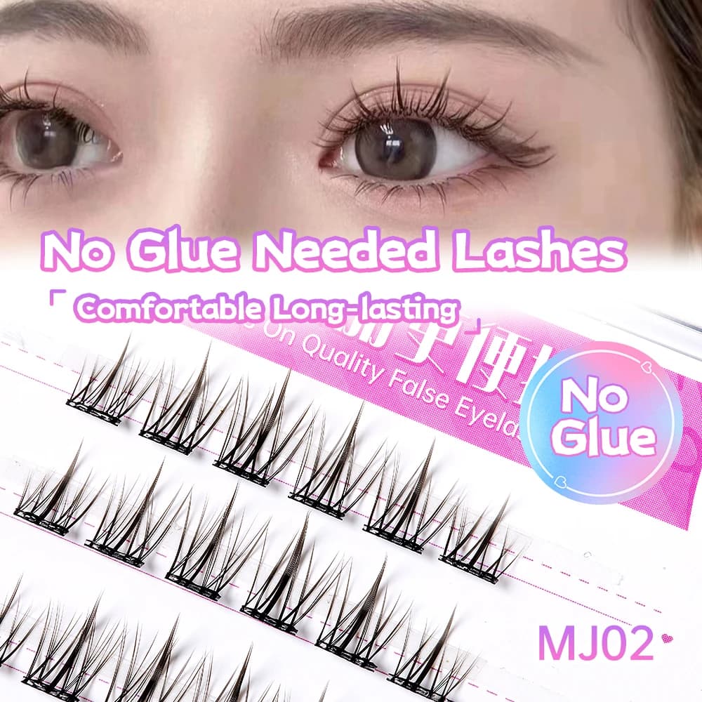 Yelix Ciglia autoadesive Girasole Ciglia soffici chiare Estensione ciglia Trucco Home Lash Cluster Ciglia