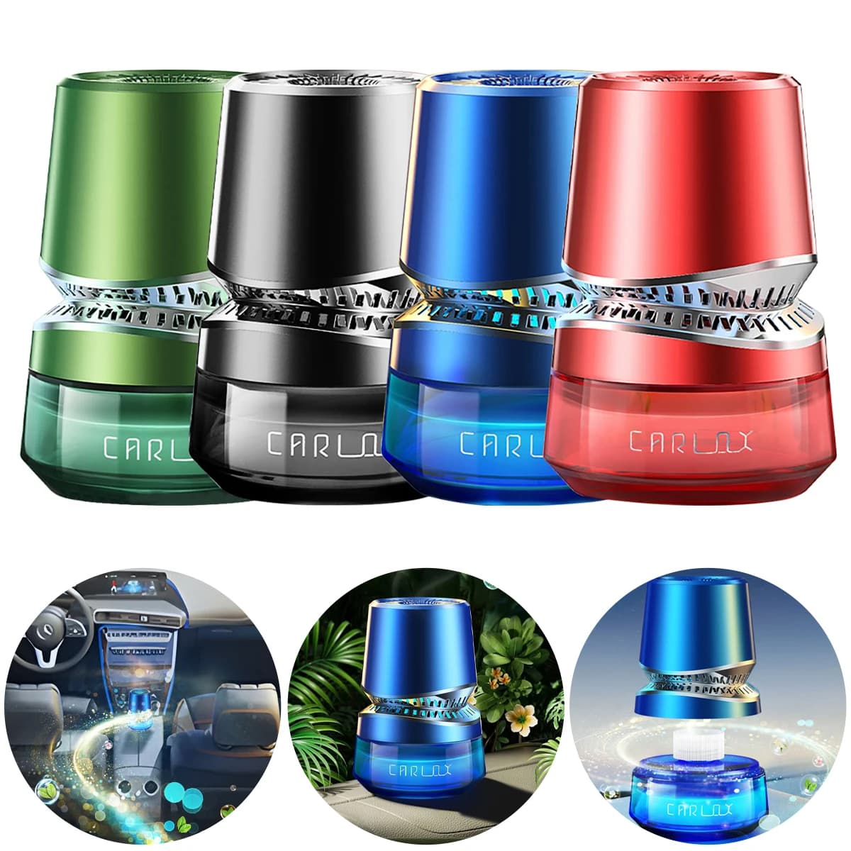 Smart Aromatherapy Diffuser for Auto, Perfumer with Essential Oils, Cruscot Ornament, Eliminates Odors, Auto Aromatherapy Machine