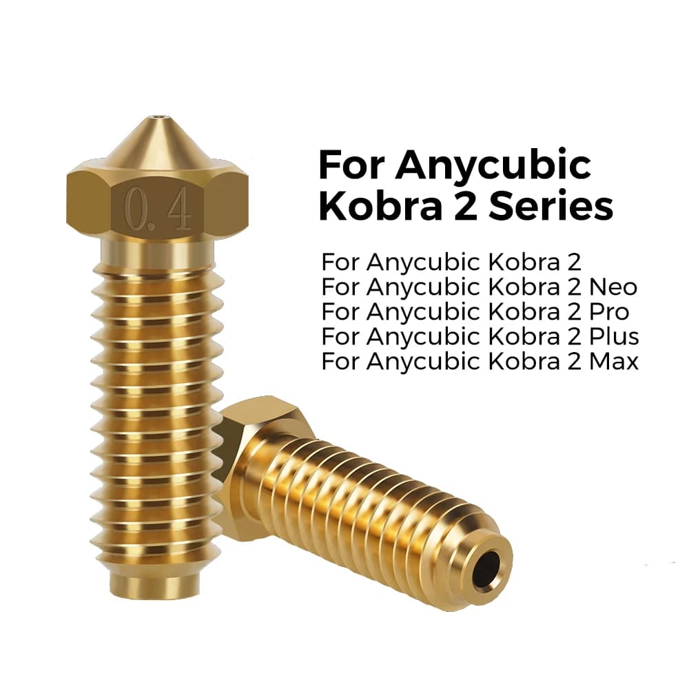 1 ~ 10 pezzi stampante 3D ugello in ottone vulcano ugello 0.2/0.4/0.6/0.8mm per Anycubic Kobra 2/ Kobra 2 Pro/Kobra 2 Max/ Kobra 2 Plus