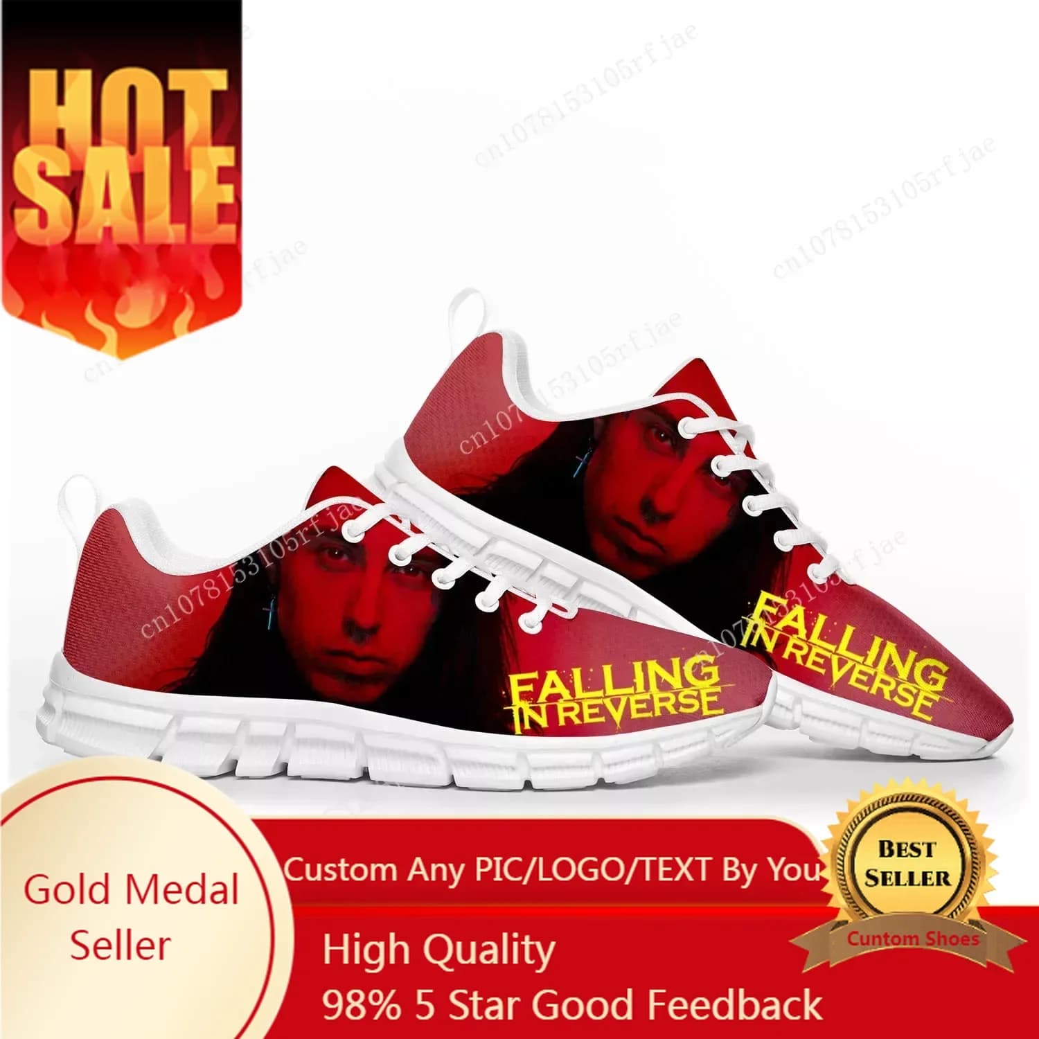 Falling In Reverse Punk Rock Band Scarpe sportive Scarpe da ginnastica da donna per uomo Scarpe da coppia personalizzate