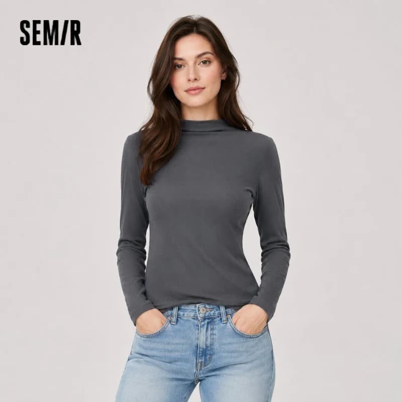 Maglia Termica a Maniche Lunghe Semir per Donna, Traspirante e Antibatterica, Nuova Collezione Inverno 2024, Tinta Unita, Aderente in Pile