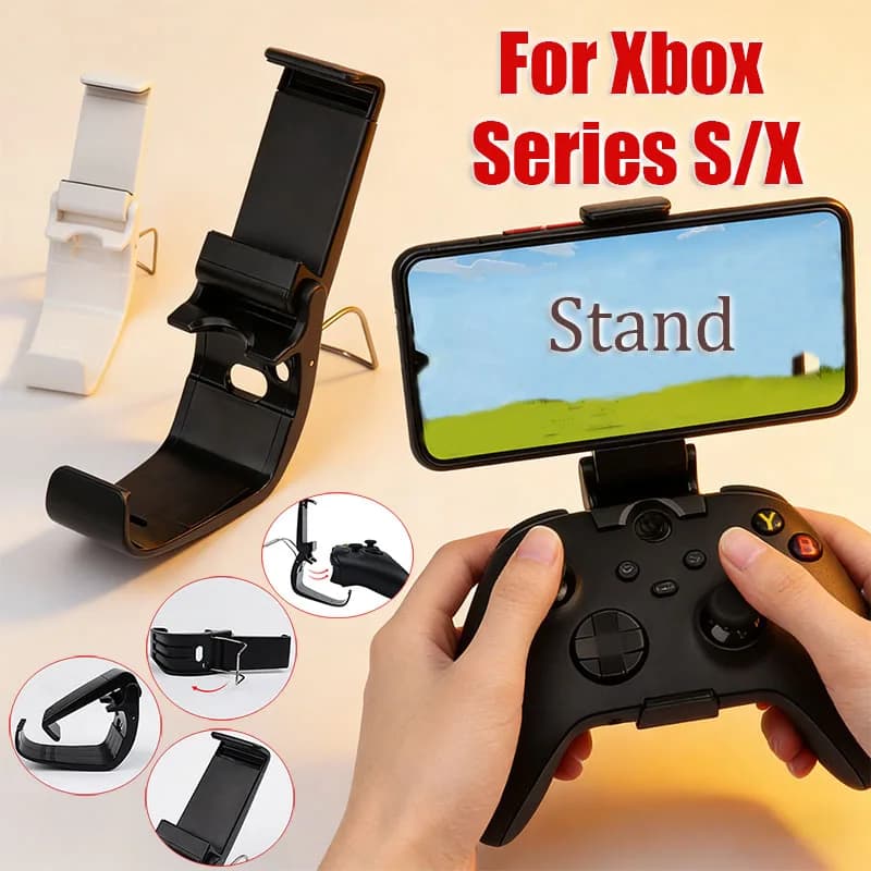 Supporto per Telefono Cellulare Compatibile con Controller Xbox Series S X, Supporto per Impugnatura per Gamepad Xbox Series S/X