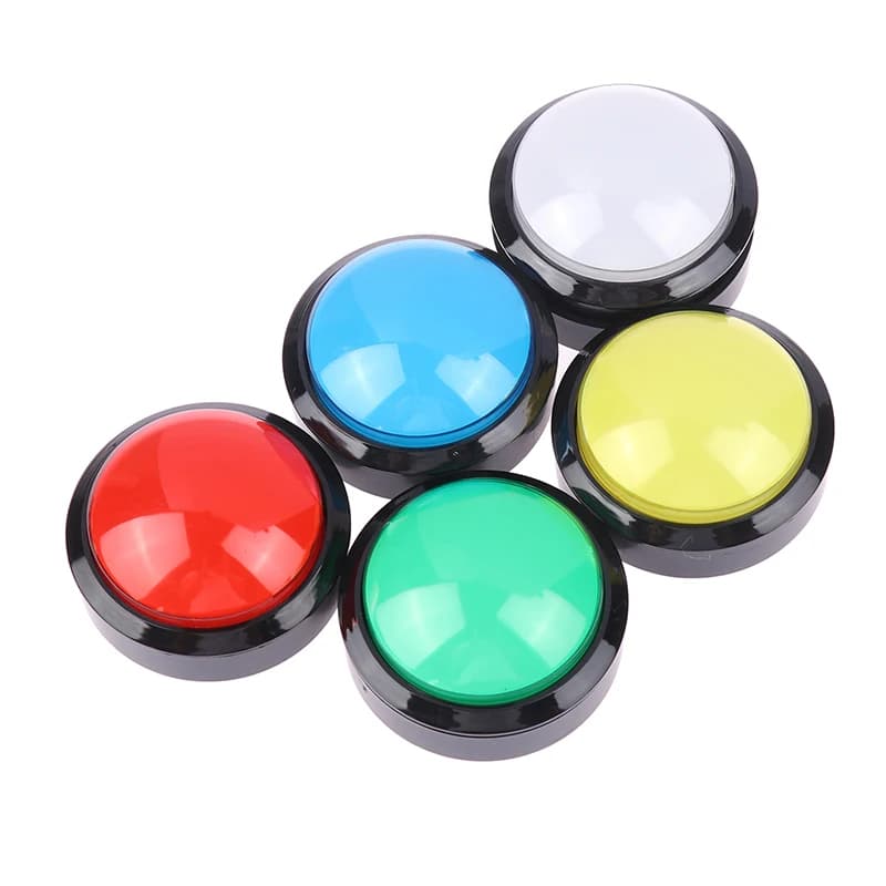 Pulsante circolare grande convesso con pulsante luminoso Accessori per console di gioco Interruttore a pulsante per console di gioco