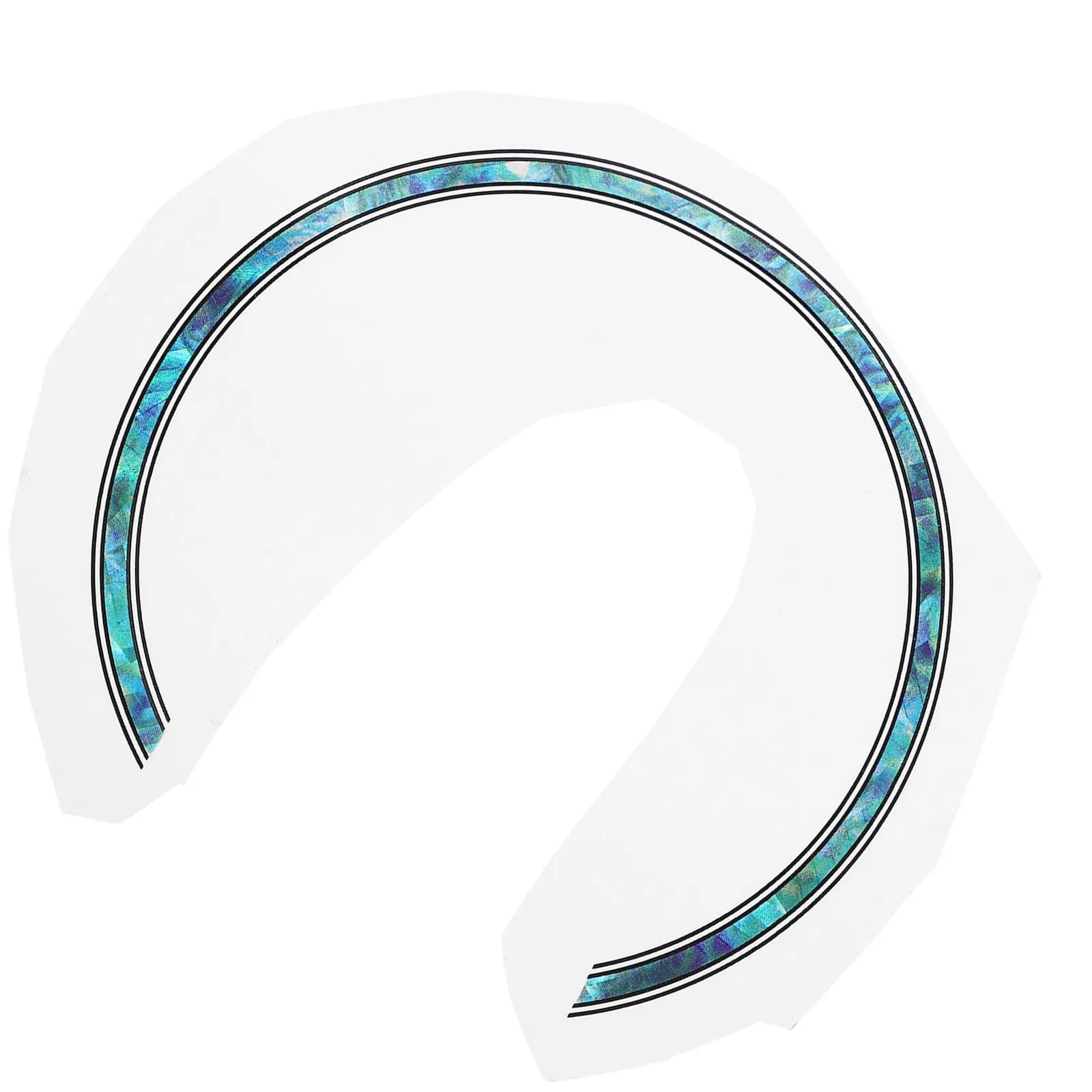 Adesivo Decorativo 3D per Foro di Chitarra, Rosetta con Effetto Cangiante per Chitarra Acustica, Classica, Elettrica e Ukulele, Elegante e Rimovibile