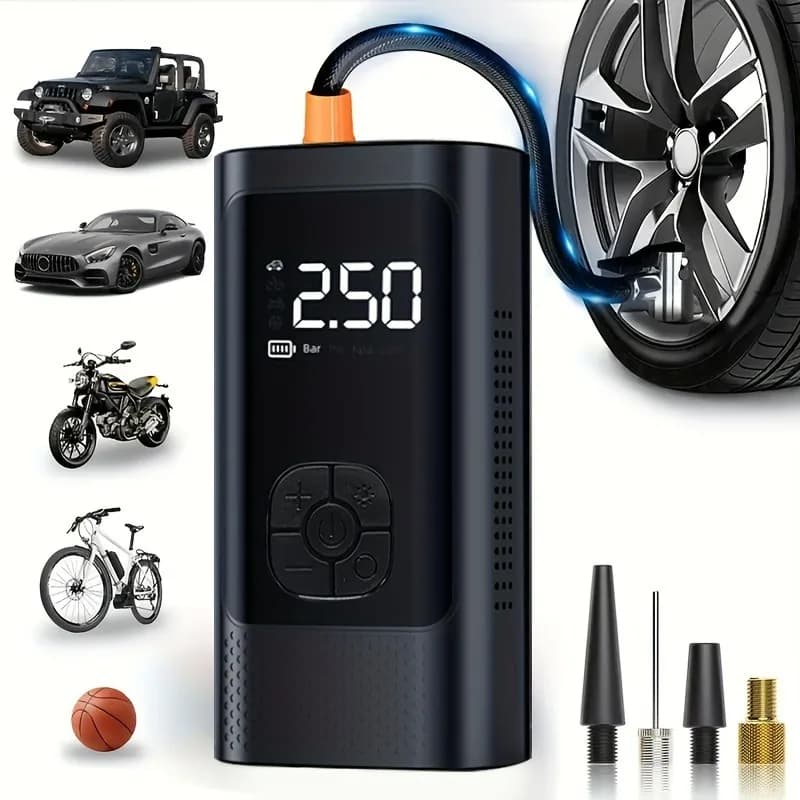 Wireless Portable Air Compressor for Car, Bike, Motorcycle and Balloons