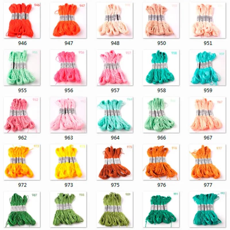 943--3726--10 pezzi fili punto croce / filo da ricamo punto croce / fili personalizzati colori tutti i colori 447 stock NO4