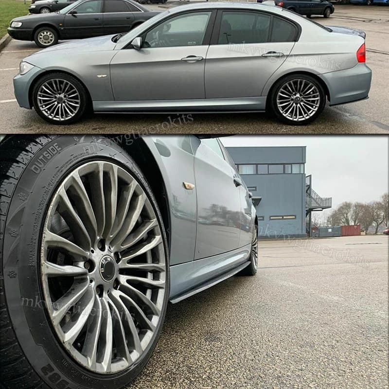 For BMW E90 E92 MP Style Side Skirt E93 M3 2005 2006 2007 2008-2013 Side Bumper Extension Panel Splitters Diffuser Body kits