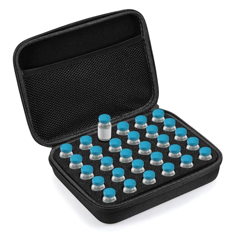 Scatola portaoggetti per frigorifero con fiale di insulina da 10 ml con borsa a rete Organizzatore portatile di piccole fiale per iniezione per viaggi a casa