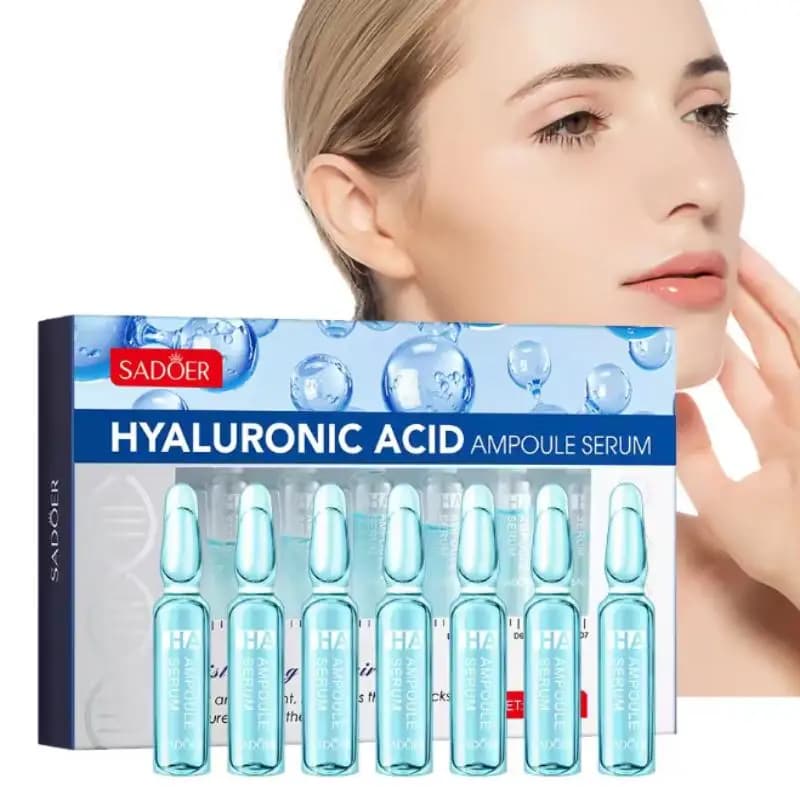 Siero Liquido all'Acido Ialuronico per Microaghi, Set di Fiale da 2ml per la Cura della Pelle del Viso, Idratante e Rassodante per Trattamenti Dermapen