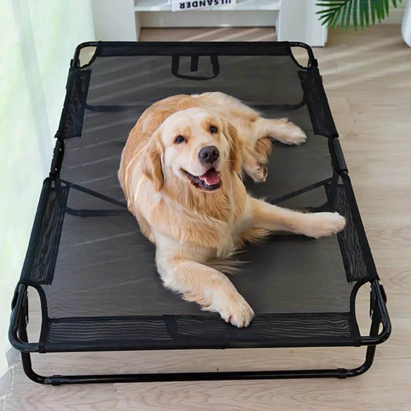 Letto per cani Letti per cani traspiranti per cani di taglia grande Tappetini per dormire da campeggio Cuccia Anti-idratante Letto per cani a prova di masticazione Cuccia pieghevole