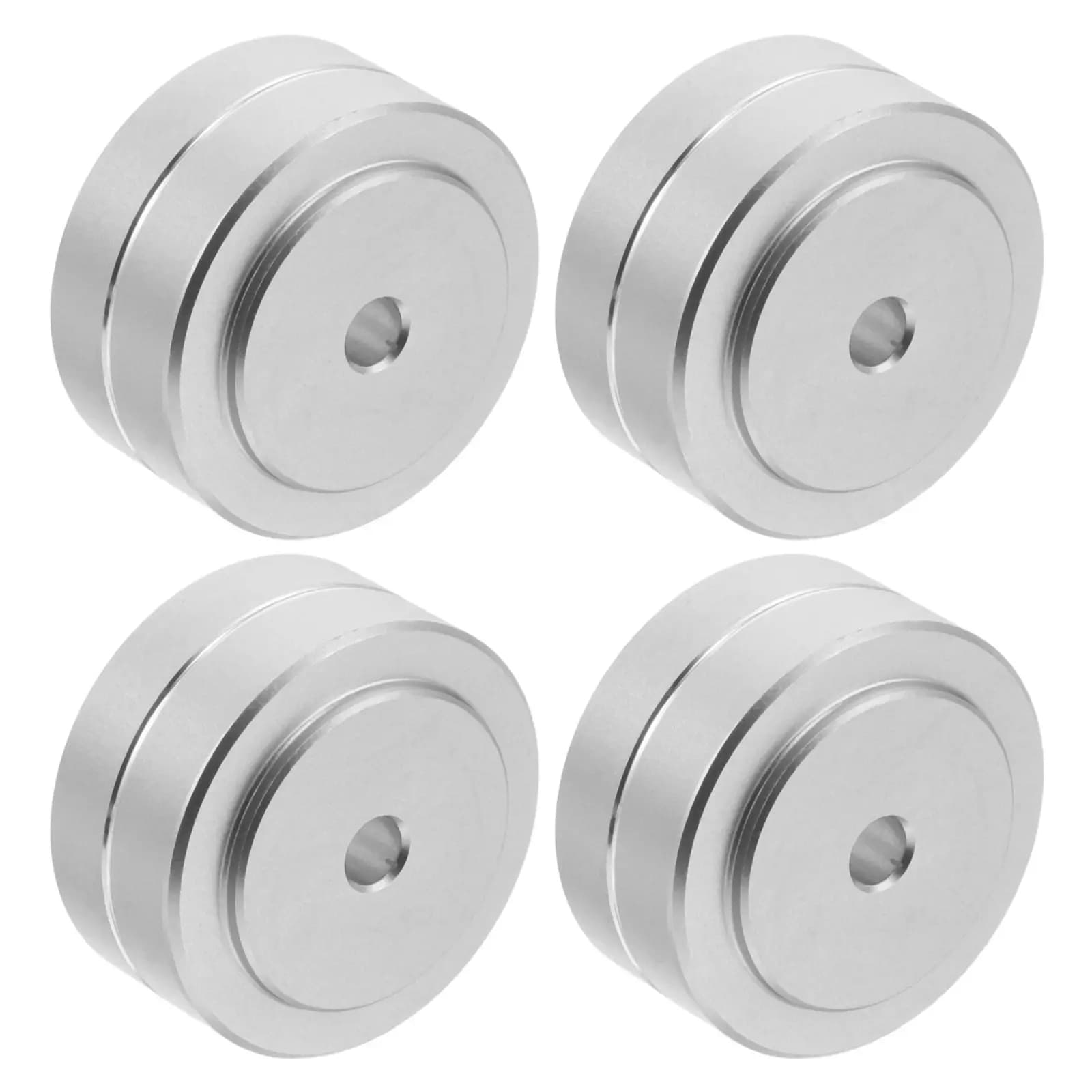 Set di 4 Piedini Antiscivolo in Gomma per Taglieri, Stabilizzatori Resistenti, Piedini in Alluminio con Montaggio a Vite, Gambe Protettive per Cucina