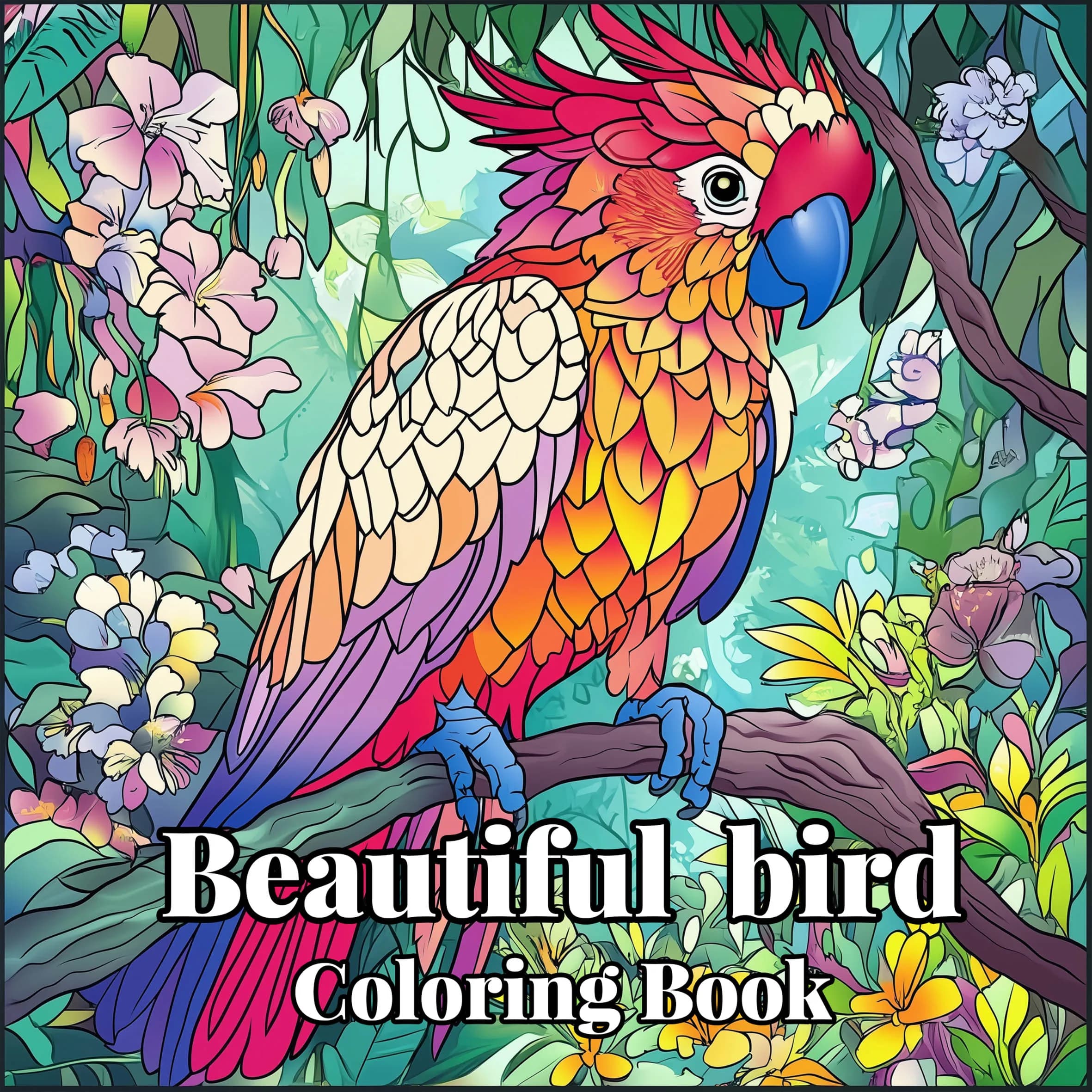 Beautiful Bird Coloring Book For Adults And Teens Featuring 26 Pages Cozy Graffiti Painting Drawing For Relaxation Gift
