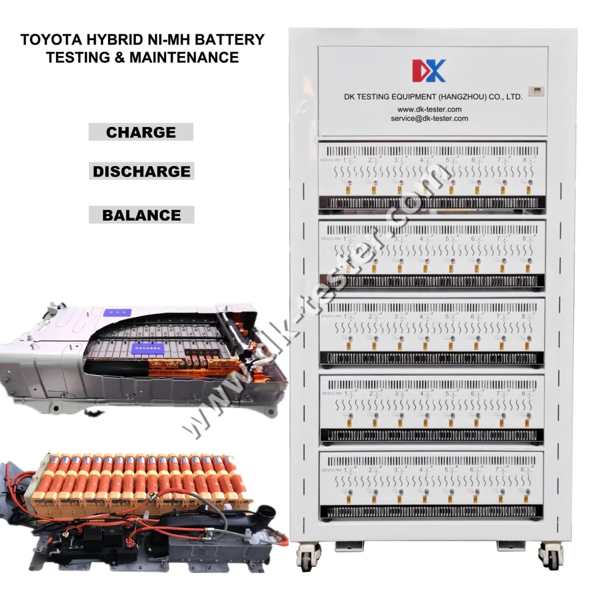 Caricabatterie Tester Multifunzione a 40 Canali per Bilanciamento e Ricarica/Scarica Batterie Auto HEV, per Batterie di Veicoli Ibridi Toyota