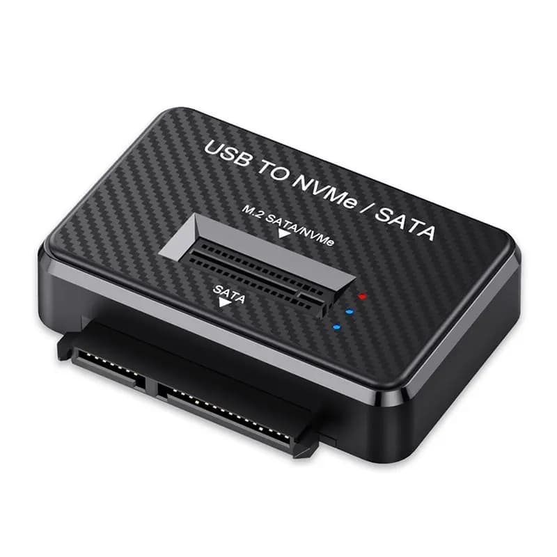 L77A M.2 Solid State Drive Reader NVMe/SATA 2-in-1 External Dock SSD Card Reader M.2 Drive Enclosure
