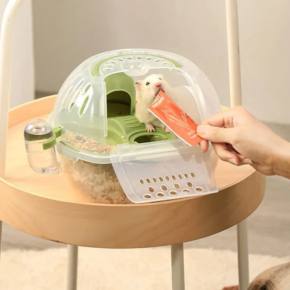 Trasportini portatili per piccoli animali Gabbia per criceti Giocattoli per habitat con ruota motrice silenziosa Distributore di acqua sottovuoto Prodotti per animali domestici