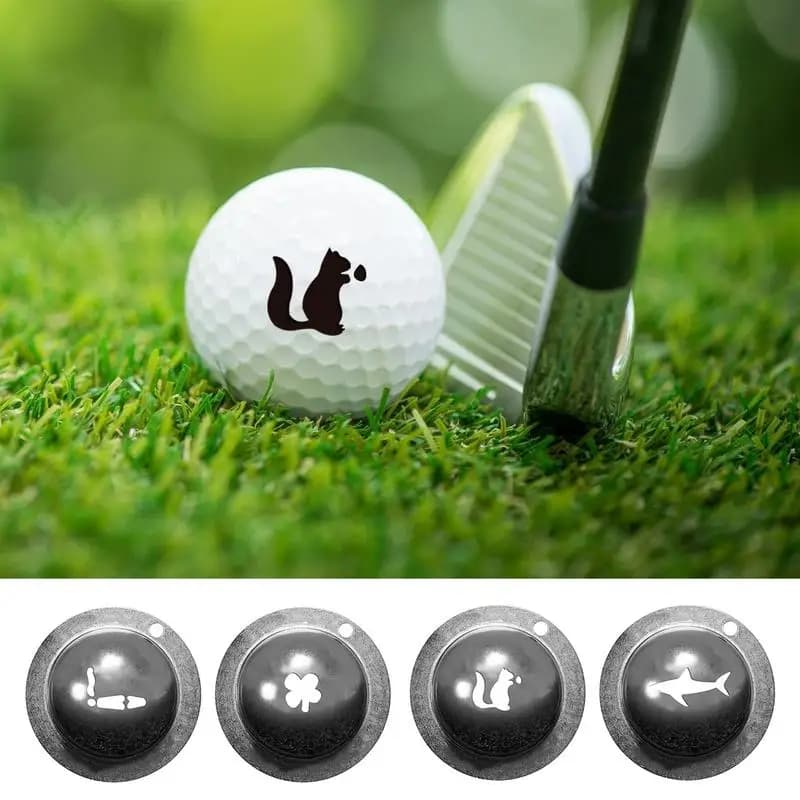 Stencil per marcatori di palline da golf Pennarelli per palline da golf per donne Strumento di disegno per allineamento stamper per marcatori di palline da golf in acciaio inossidabile per adulti