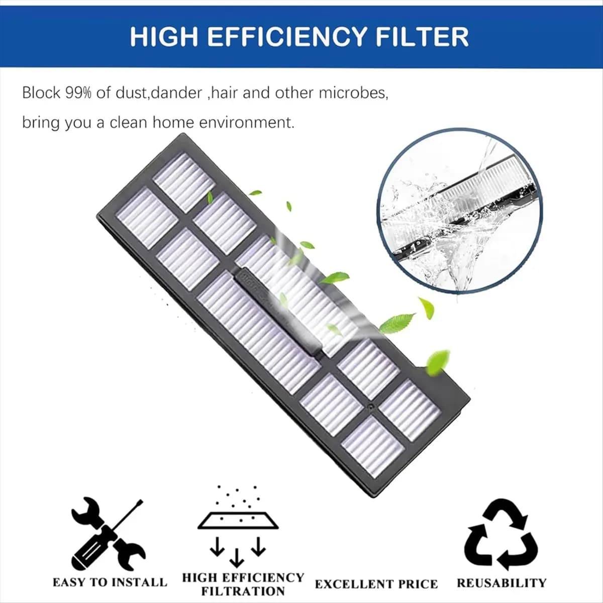 AT16 Parts for X10 Pro Omni Robot Vacuum,1 Roller Brush,3 HEPA Filters,6 Side Brushes,6 Mop Cloths,6 Dust Bags