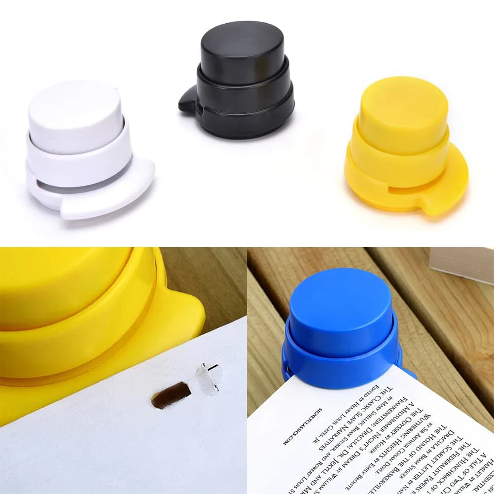1pc Senza Chiodi Senza Graffette Cucitrice Senza Cucitrice Libro Senza Cucitrice di Carta Cucitrice Senza Cucitrice Spedizione Colore Casuale