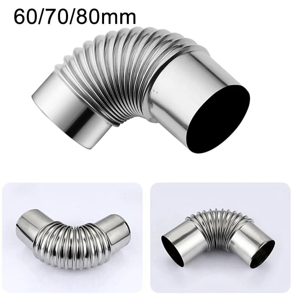 60 70 80 mm Stainless steel 90 ° Gomito Fireplace Bend Coating 90 ° Multi-filter stove for outdoor camping stove fireplace