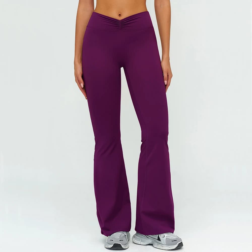 Pantaloni a zampa d'elefante Leggings fitness Pantaloni da corsa Pantaloni a gamba larga Leggings Vita alta Push Up Sport Donna Fitness Corsa Pantaloni da yoga