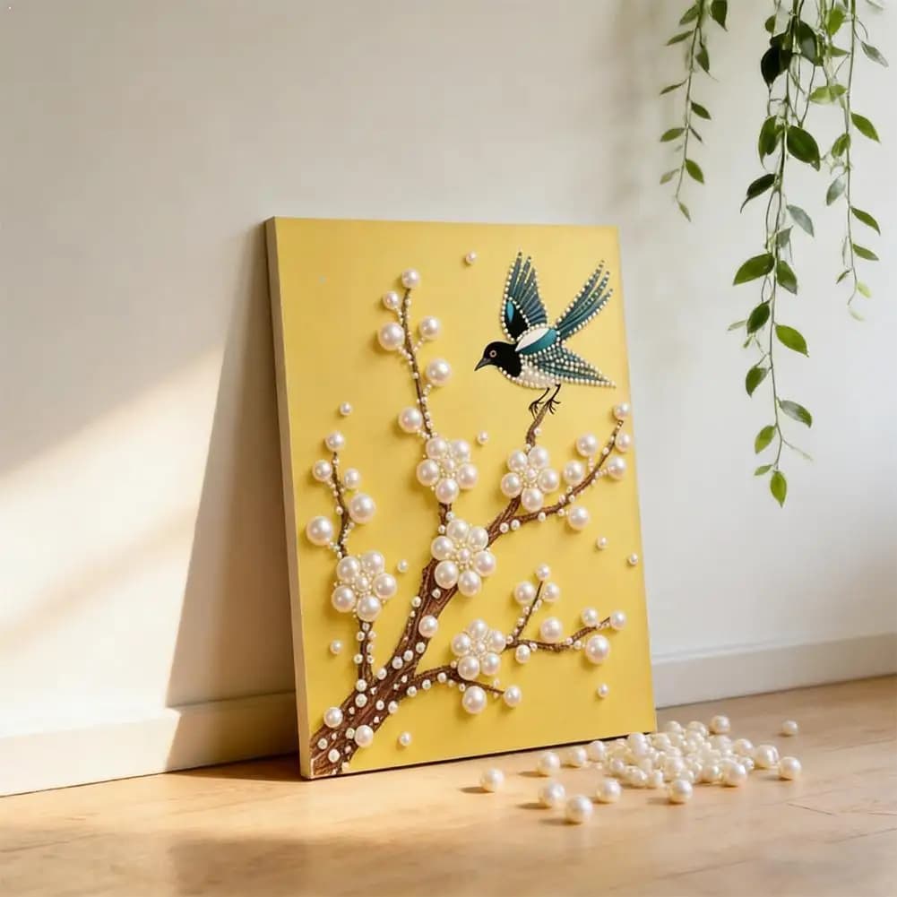 Kit di Pittura 3D con Perle Fai-da-Te per Principianti Adulti, Kit Speciale con Cristalli a Forma di Diamante per Decorazione Murale e Regalo