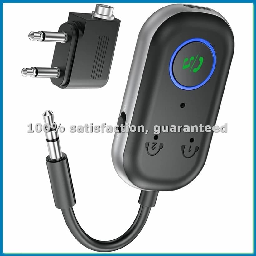 Bluetooth transmitter and receiver, 3.5MM to 5.3, 2-in-1 adapter for headphones, TV, Speakers, Car, Home - ABFB