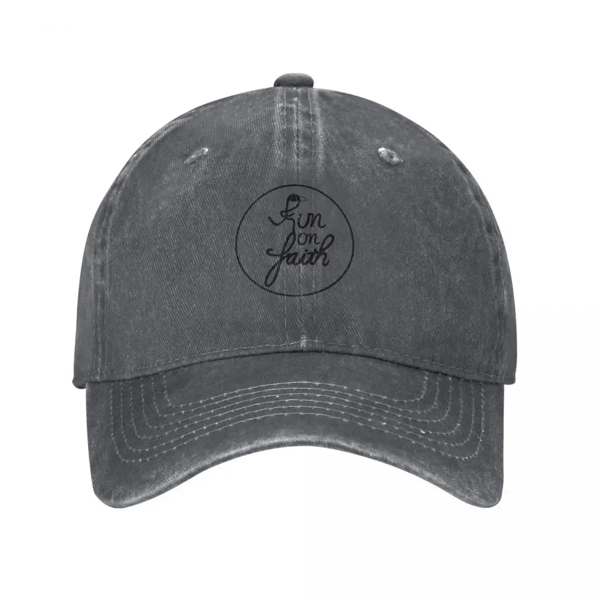 Run on Faith Ball Cap_Circle Baseball Cap funny hat fashionable Winter hat Anime Women Men's