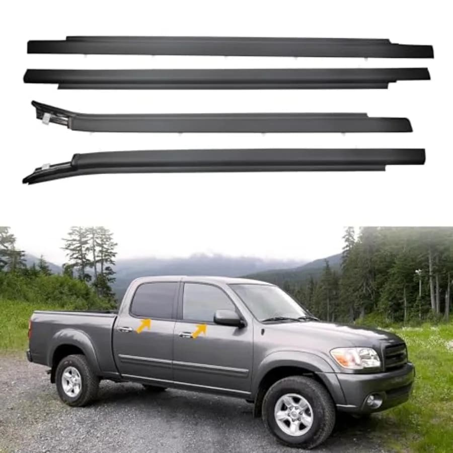 Set di 4 Guarnizioni per Finestrini Anteriori e Posteriori Compatibili con Toyota Tundra Extended Cab Pickup 2000-2006, Sostituisce 757