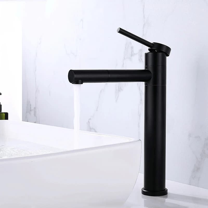 Rubinetto per lavabo da bagno girevole a 360 gradi Miscelatore freddo e caldo Rubinetto per lavabo in acciaio inossidabile 304 spazzolato Rubinetti per lavabo per WC da cucina