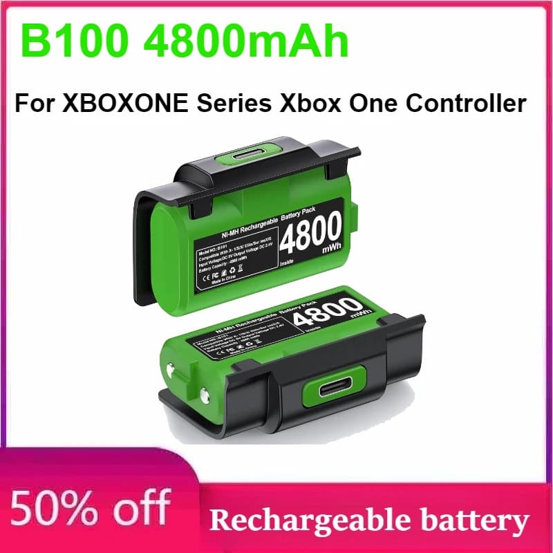 Batteria ricaricabile B100 4800mAh per serie XBOXONE per parti di accessori per controller Xbox One