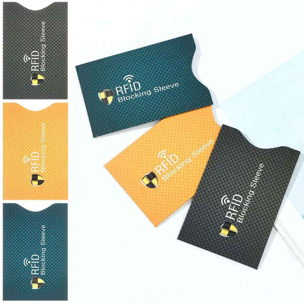 Set di 5 Portacarte Antifurto in Alluminio con Protezione RFID, Custodia Protettiva per Carte Bancarie