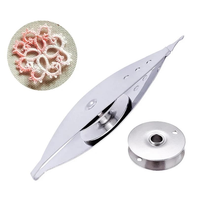 1pcs Metal Tatting Shuttle For Hand Lace Making DIY Craft Knitting Weaving Tool