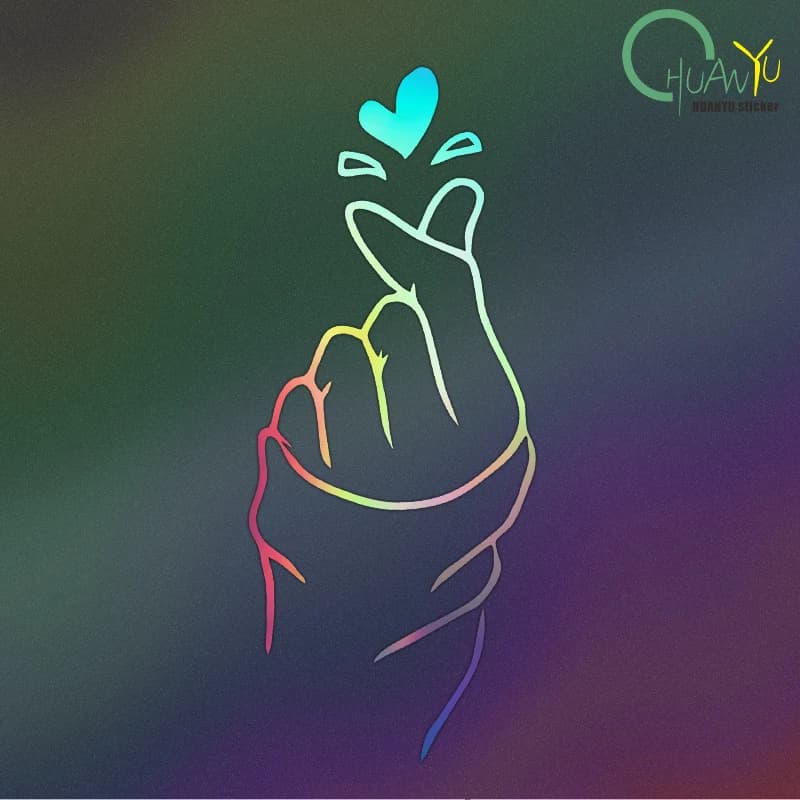Impermeabile di gesto del cuore adesivo per auto cuore creativo invia amore auto decorazione moto adesivo creativo