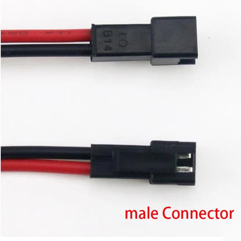 10pcs/5Pairs 10cm 15cm Long JST SM 2Pins Plug Male to Female male Wire Connector cable pigtail Plug for led strips lights 12cm