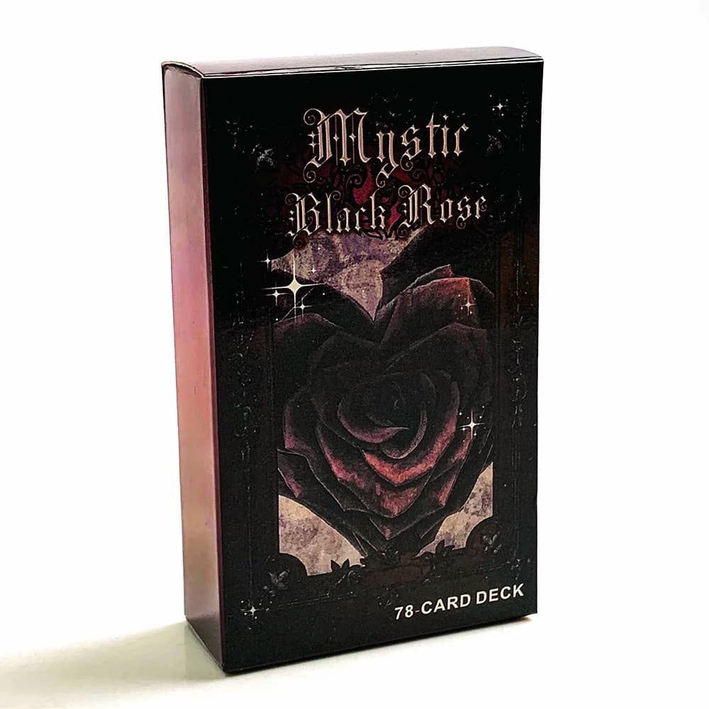 Nuovo Tarocchi Mistico Nero Rosa Oracle Mazzo 78 Pz Carte Mazzo Doppia Fiamma Amore Parole Chiave Mazzo Guarigione Ombra Lavoro Carte Tarocchi Uniche