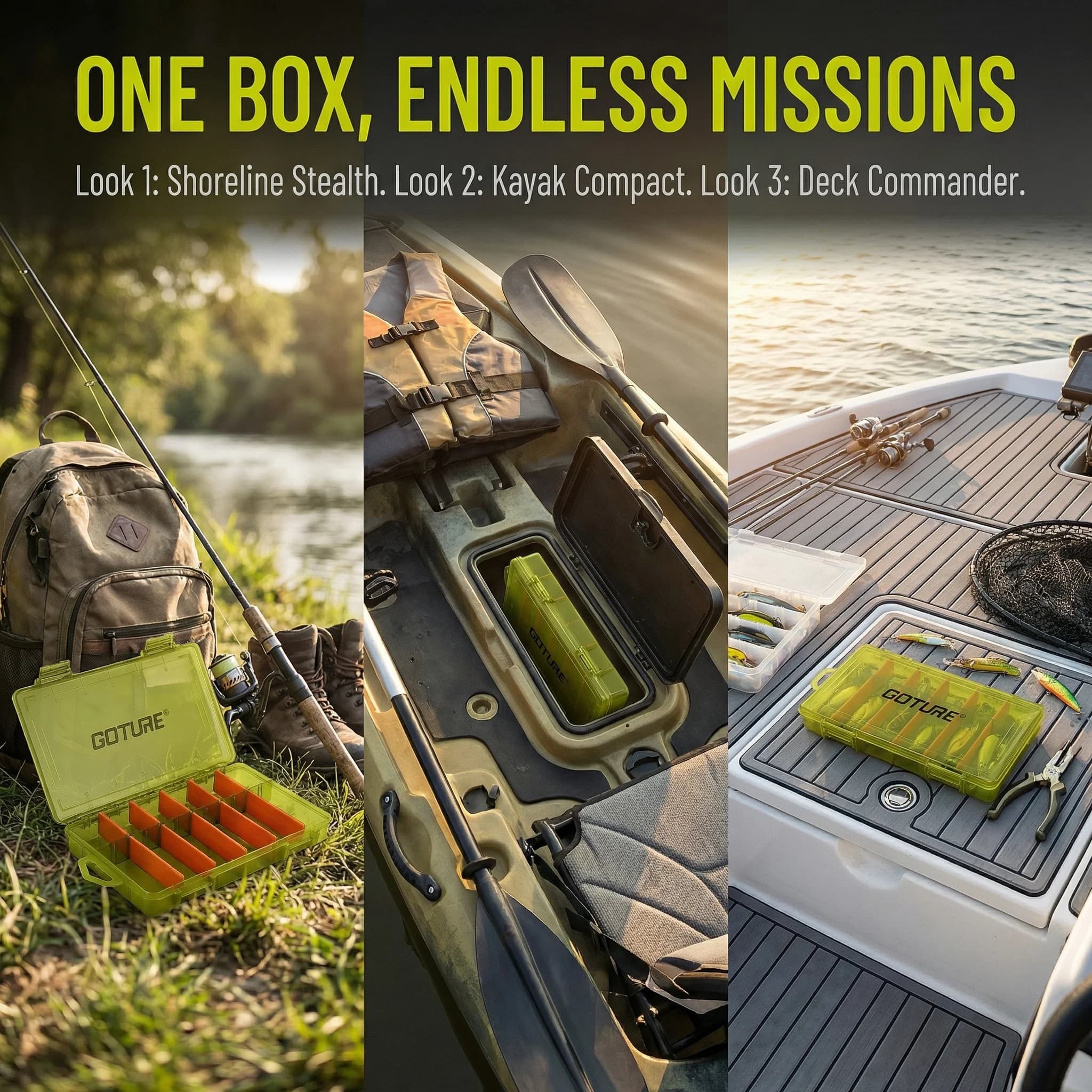 Waterproof Fishing Equipment Drops Box, Plastic Container Resistant for Crankbait, Ami, Soft bait, Fit to All Fishing Scenes