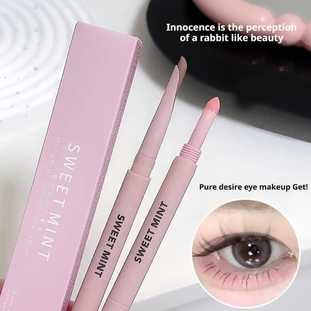 Menisco Double-end sdraiato Baco da seta Matita eyeliner Diamante Glitter Opaco Penna Aegyosal Crema schiarente Ombra Evidenziatore Trucco