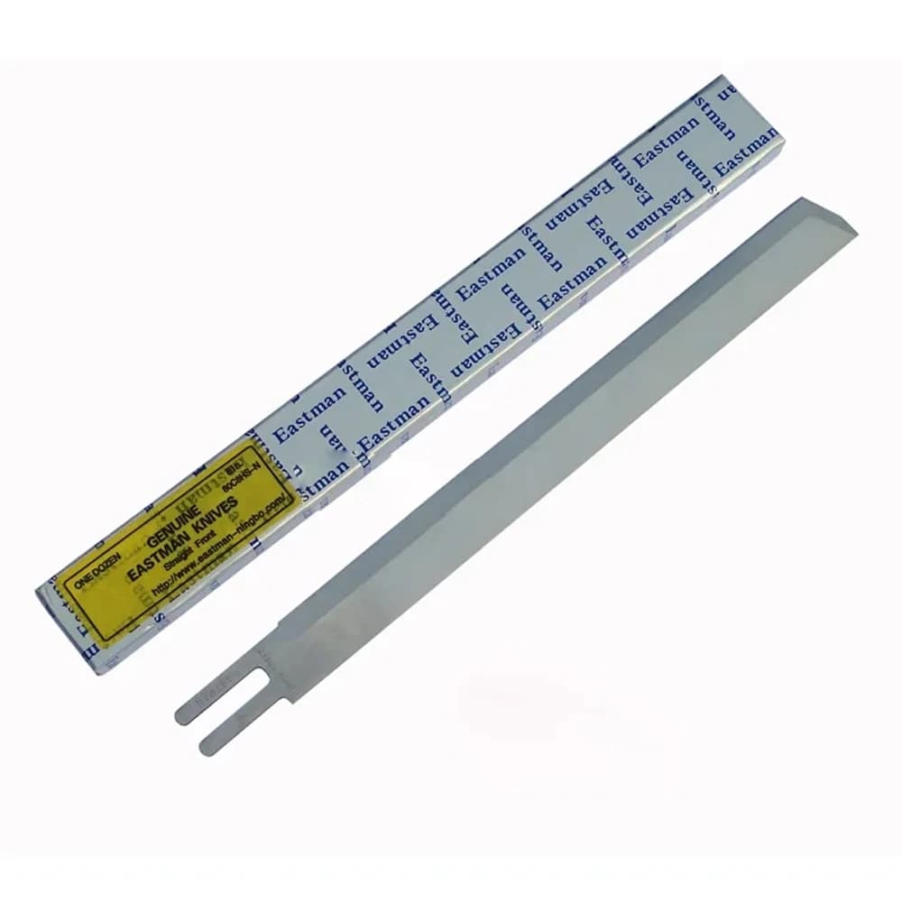 1 dozzina (12 pezzi) Lame per forbici elettriche a coltello dritto Eastman da 8/10/12E pollici per macchine da taglio per tessuti, coltelli dritti e