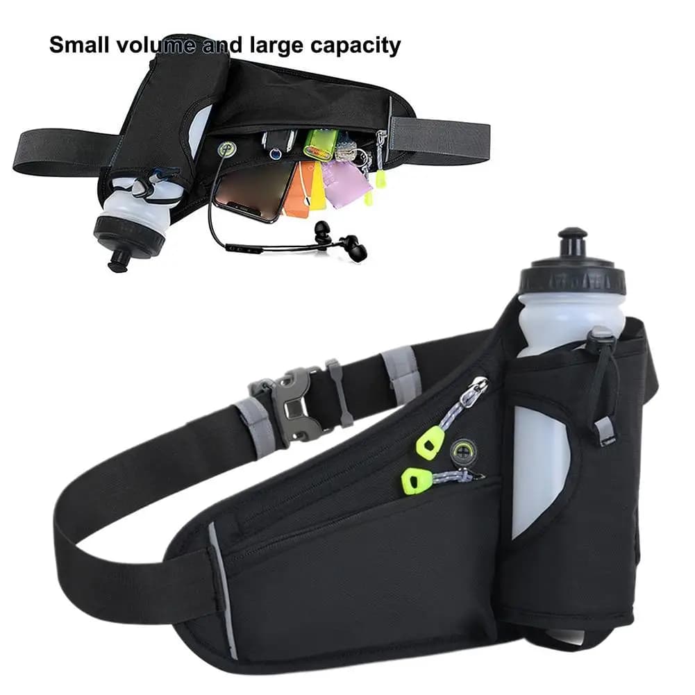 Running Marsupi with Water Bottle Door Hiking Outdoor Sports Fitness Cycling Belt Phone Case Waist