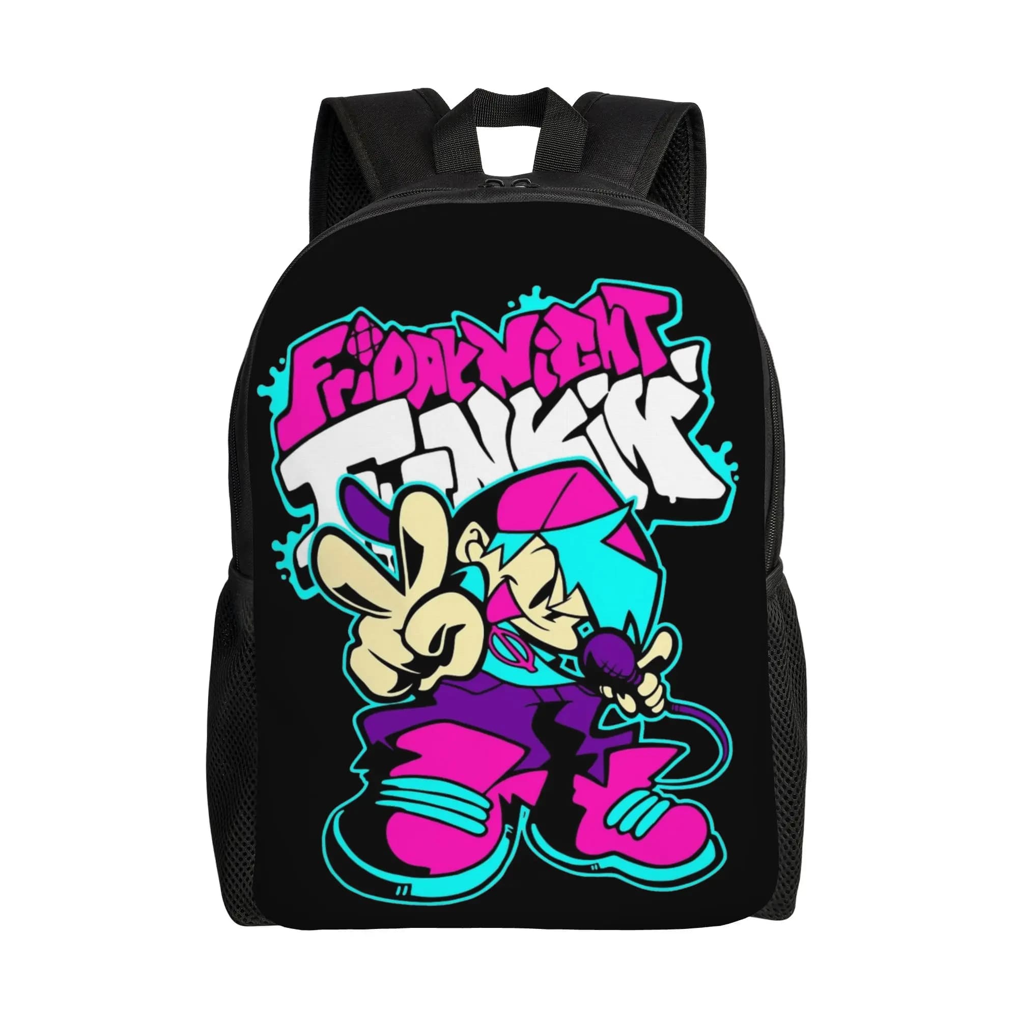 Zaino Friday Night Funkin Cool con tasca, borsa da lavoro per la scuola superiore, per uomo e donna, borsa a tracolla per computer portatile