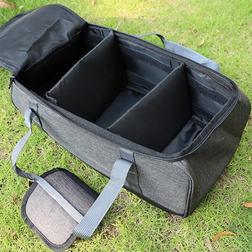 Multifunctional Camping Pot Bag Oxford Cloth Portable Stove Case Outdoor Barbecue Frying Pan Pouch Utensil Container
