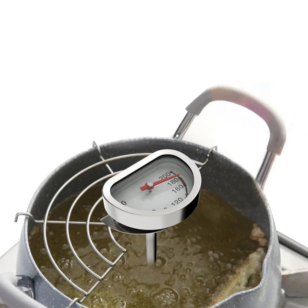 Stainless Steel Kitchen Thermometer for Frying, Cooking, Food Preparation, Frying, Oven, Barbecue