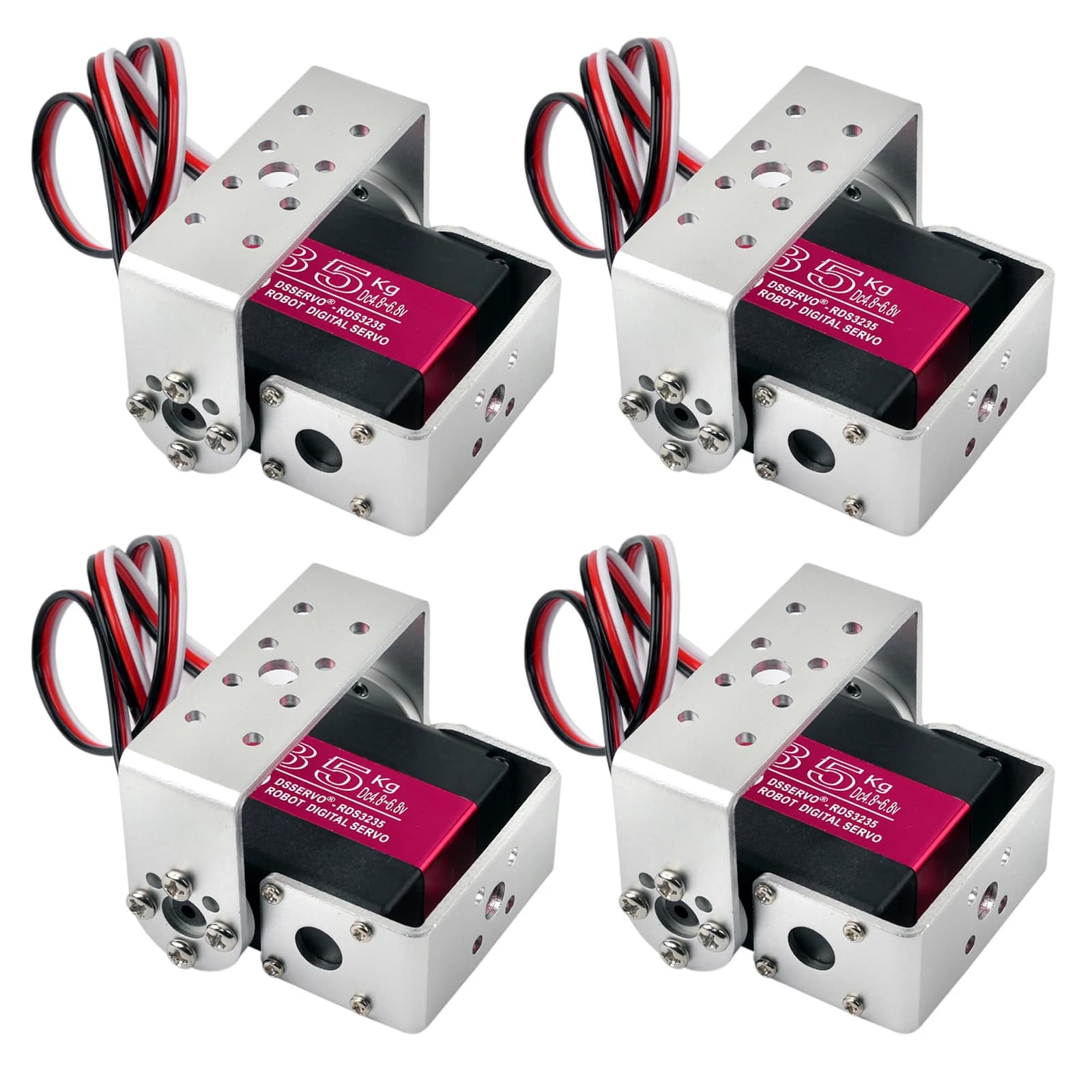1/2/4 Set Dsservo RDS3235MG 35KG Dual Axis Servos High Torque Metal Gear Digital Servo 180/270/360 Degree for RC Car/Robot Model